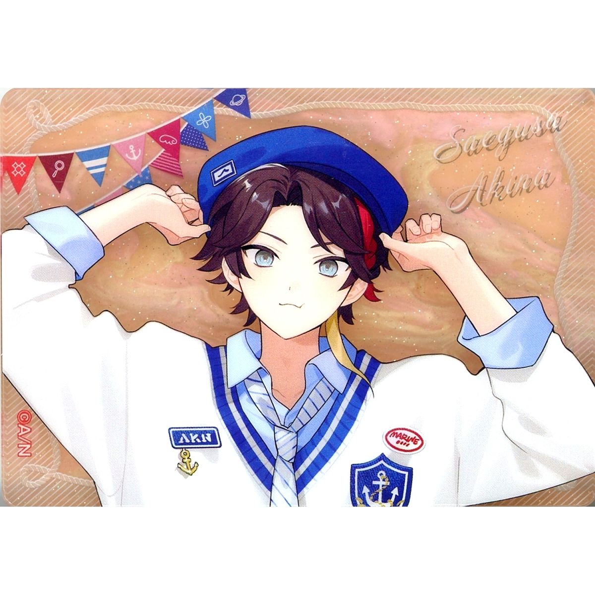 Saegusa Akina Virtual YouTuber Nijisanji Marine Look Ver. Acrylic Block NIJISANJI x SWEETS PARADISE Vol. 12 [USED]