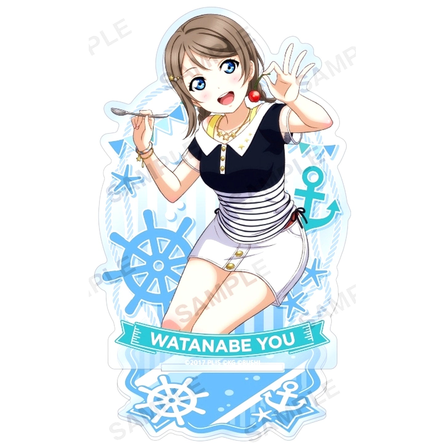 You Watanabe Acrylic Stand Aqours Summer Night Ver. Love Live! School Idol Festival [USED]