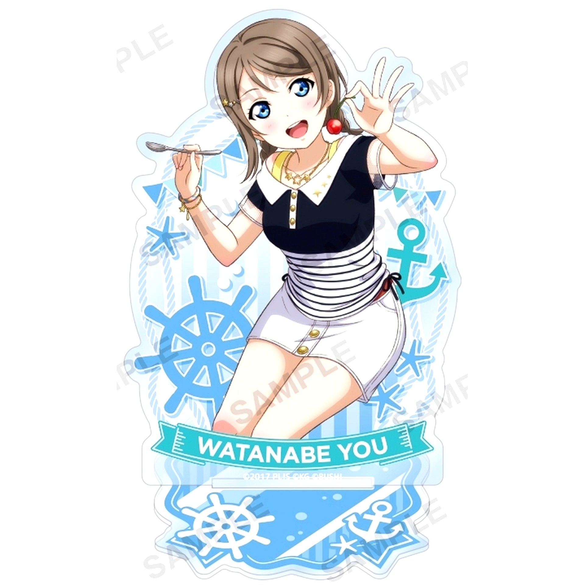 You Watanabe Acrylic Stand Aqours Summer Night Ver. Love Live! School Idol Festival [USED]