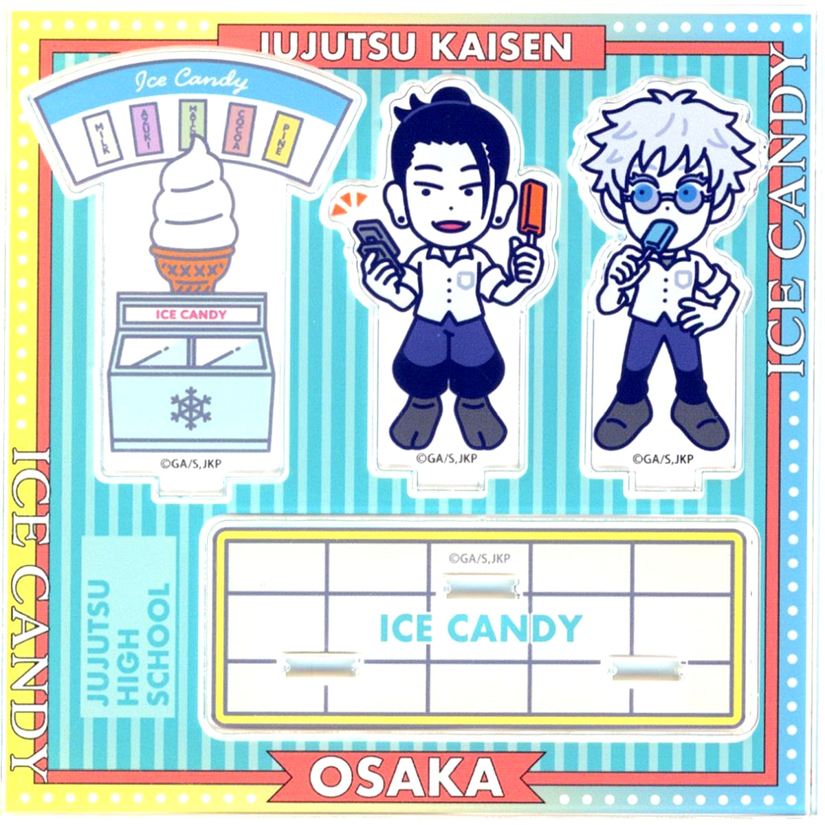 Satoru Gojo & Suguru Geto Jujutsu Kaisen Hidden Inventory Premature Death JR Tokai x JJK Juju Tanbo by Shinkansen in Osaka Trading Acrylic Diorama Stand [USED]
