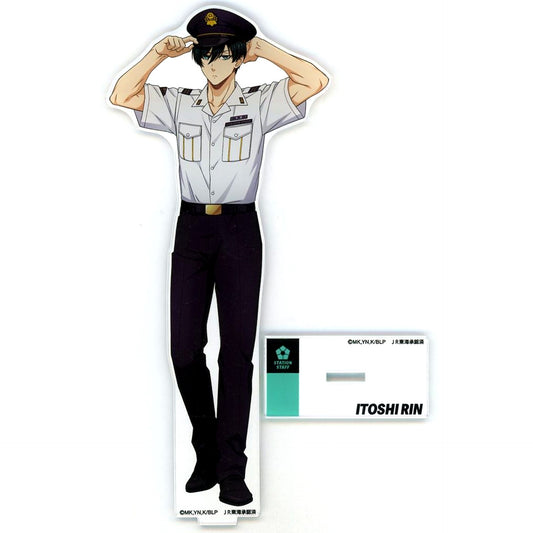 Rhin Itoshi BIG Acrylic Stand Station Attendant Ver. Illustration JR Central x TV Anime Blue Lock Enjoy Osaka to the Fullest with Egoism! [USED]