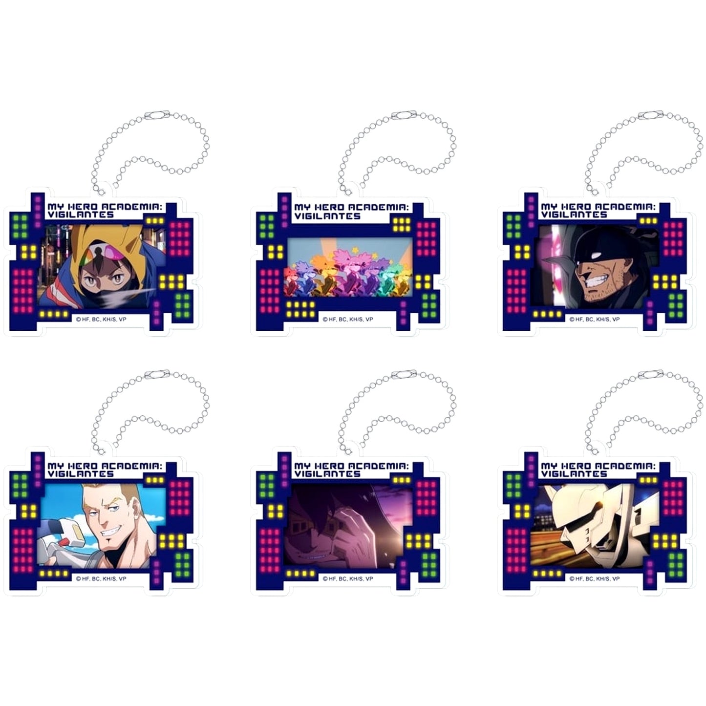 Set of 6 My Hero Academia: Vigilantes Trading Acrylic Keychain OP Ver. [USED]