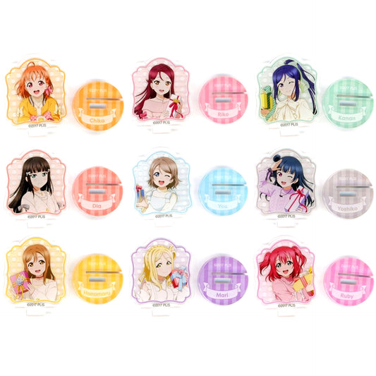 Set of 9 Love Live! Sunshine!! Chua-sta Miniature Acrylic Stand Collection [USED]