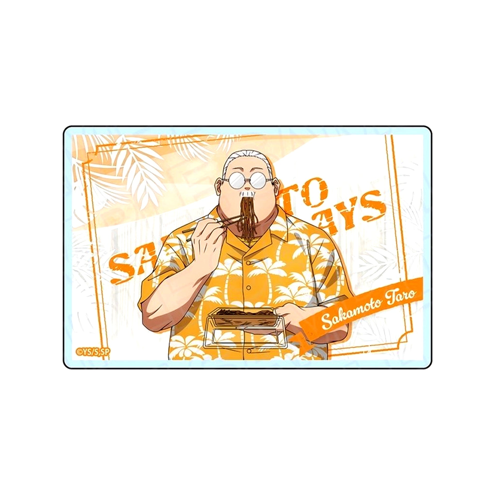 Taro Sakamoto Summer Cafe Ver. Sakamoto Days x The Chara Cafe Acrylic Block [USED]