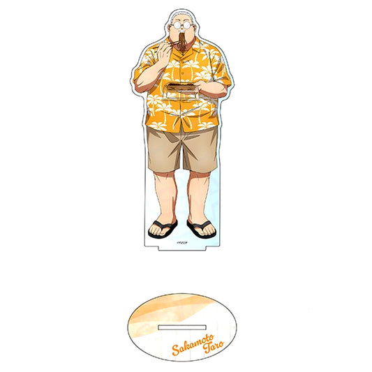 Taro Sakamoto Summer Cafe Ver. Big Acrylic Stand Sakamoto Days x The Chara Cafe [USED]