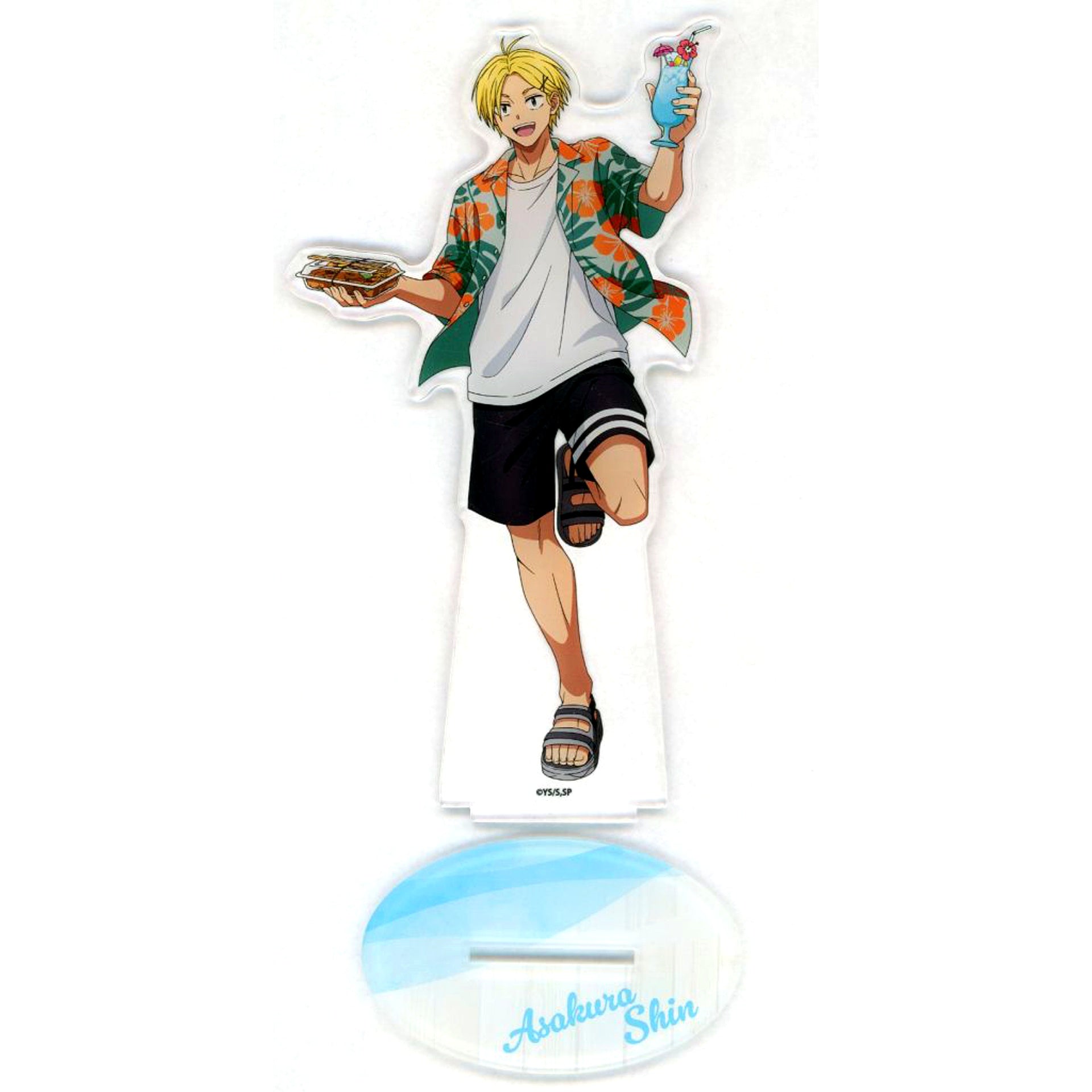 Shin Asakura Summer Cafe Ver. Sakamoto Days x THE Chara CAFE Large Acrylic Stand [USED]