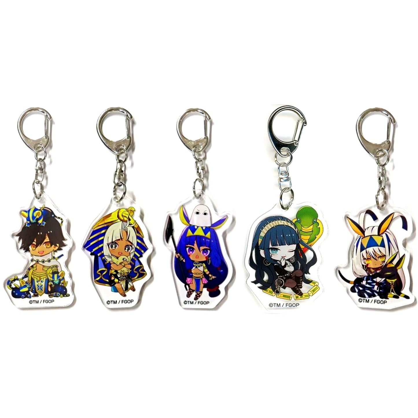 Set of 5 ACN Ramses the Great Exhibition Gold of the Pharaohs x Fate/Grand Order Acrylic Keychain [USED]