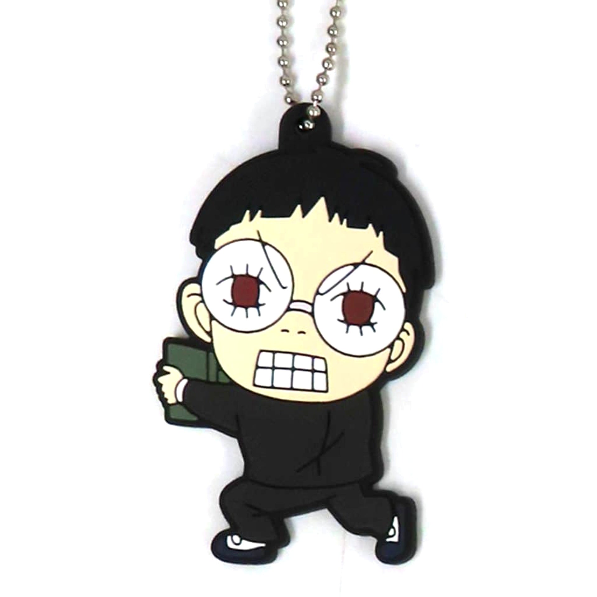 Dandadan Ken Takakura Bobbed Hair Ichiban Kuji Into the Cursed House! Funny Face Rubber Charm Prize G [USED]