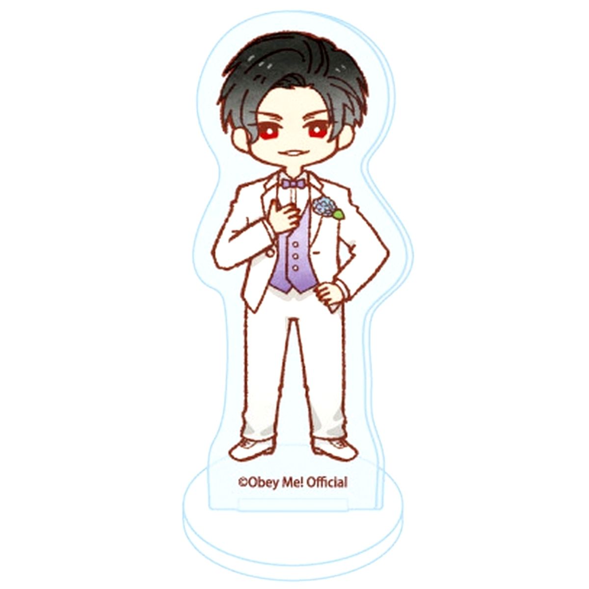 Lucifer Obey Me! Nightbringer Acrylic Petit Stand No.18 Hydrangea Ver. Retro Art Illustration [USED]