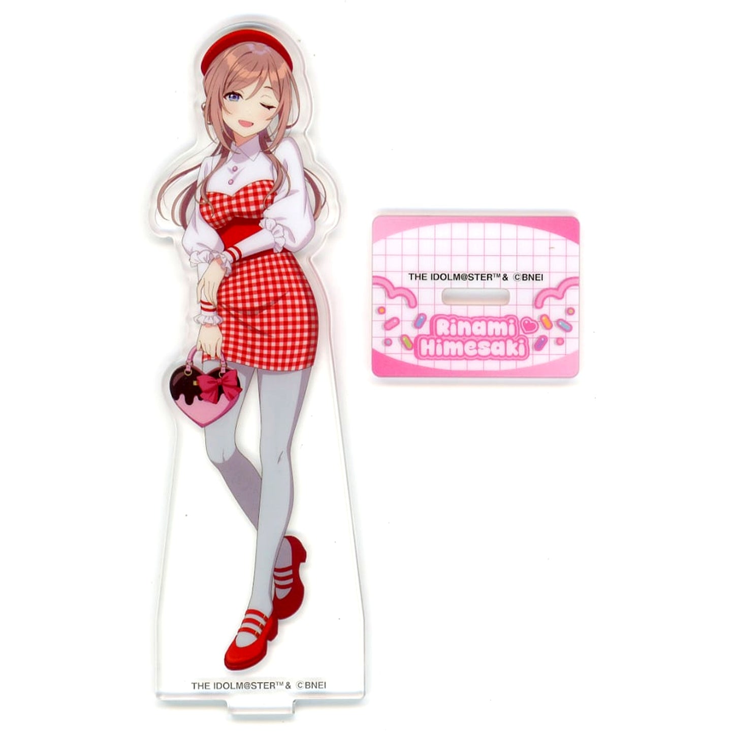 Rinami Himesaki Gakuen Idolmaster Lawson Red Acrylic Stand [USED]