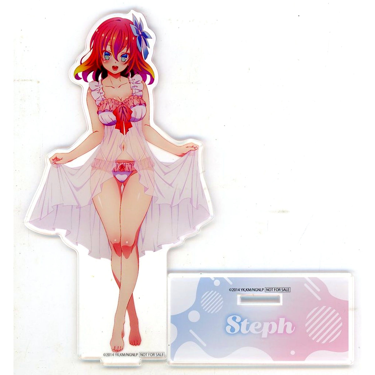 Stephanie Dola B Prize Illustration BIG Acrylic Stand Nightwear Ver. No Game No Life POP UP SHOP Pajama Party Purchase Bonus Lottery [USED]