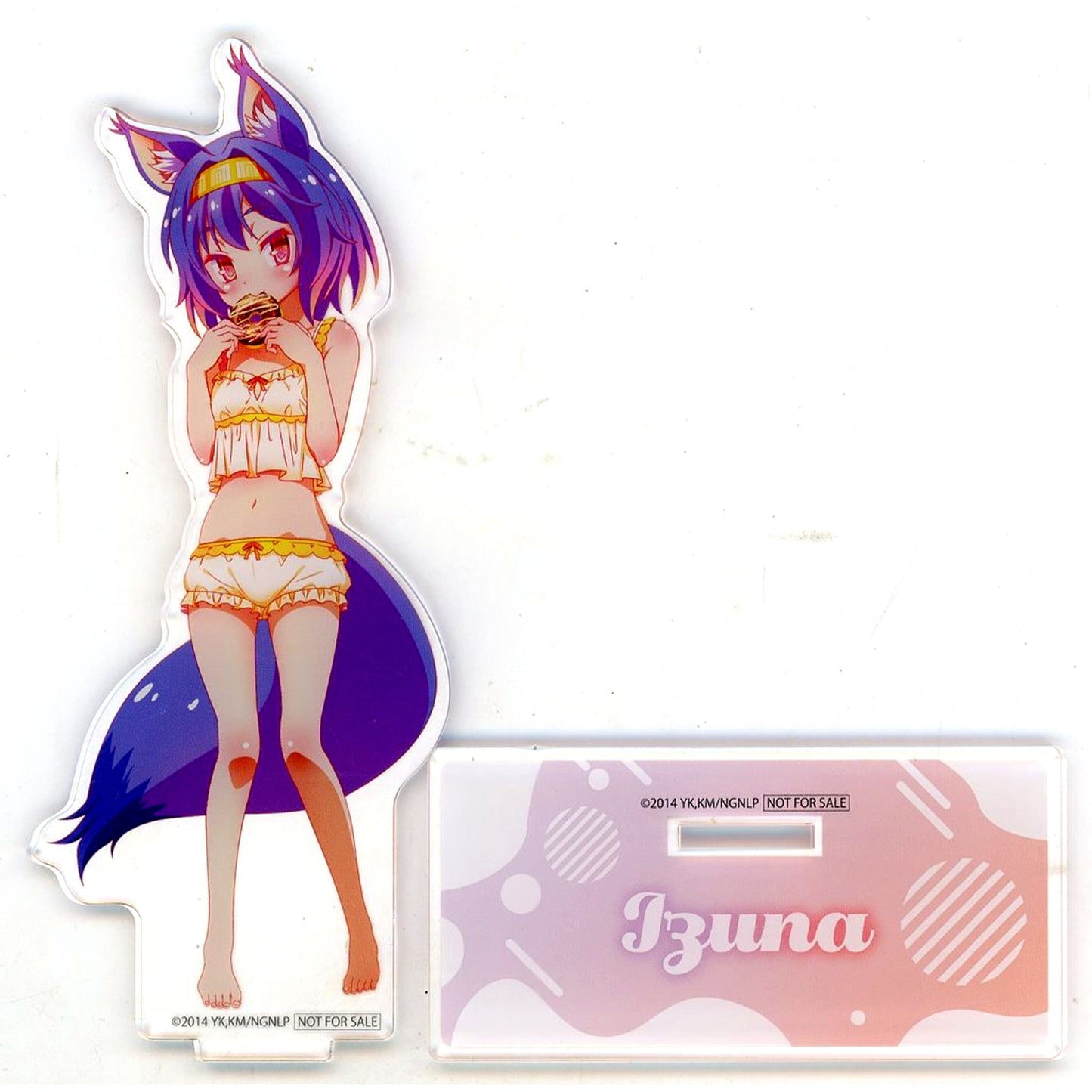 Izuna Hatsuse B Prize Illustration BIG Acrylic Stand Nightwear Ver. No Game No Life POP UP SHOP Pajama Party Purchase Bonus Lottery [USED]