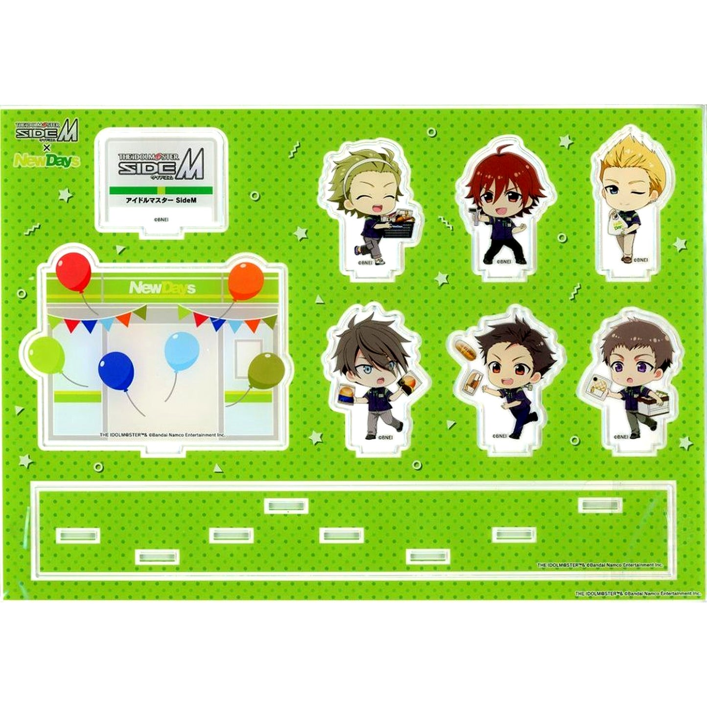 Group Mini Character Diorama Acrylic Stand The Idolmaster SideM x NewDays [USED]