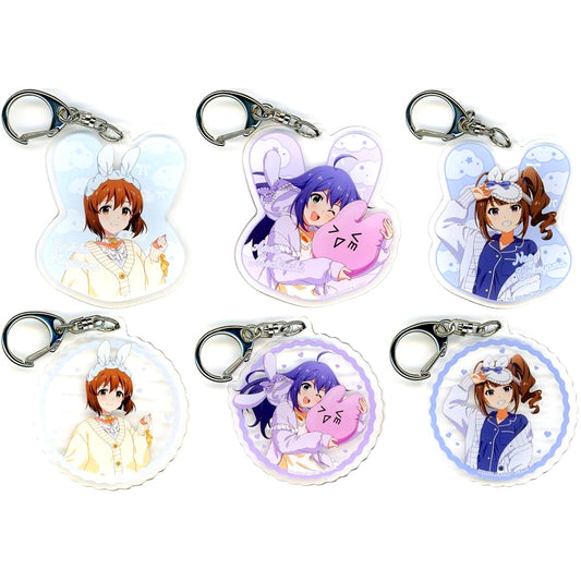 Set of 6 The Idolmaster Million Live! Usafuwa Dreamy! Trading Acrylic Keychain POP UP SHOP in Ueno Marui [USED]