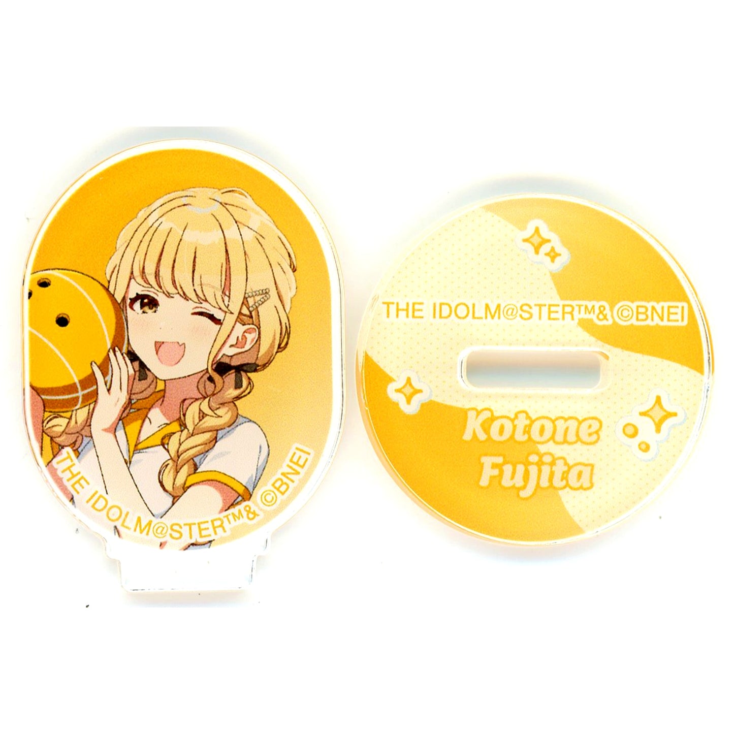 Kotone Fujita Illustration Bowling Shirt Ver. Trading Mini Acrylic Stand Gakuen Idolmaster x ROUND1 [USED]