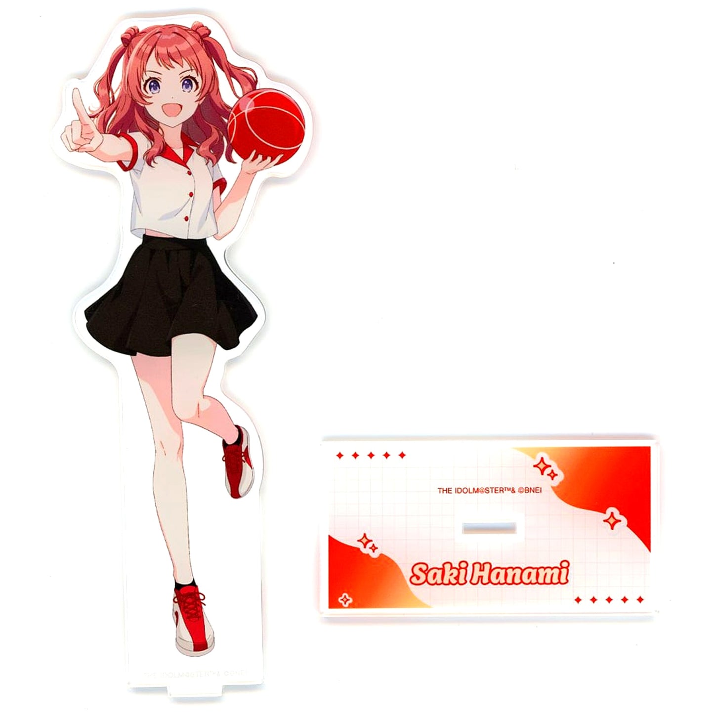 Saki Hanami Gakuen Idolmaster Drawn BIG Acrylic Stand Bowling Shirt Ver. ROUND1 [USED]