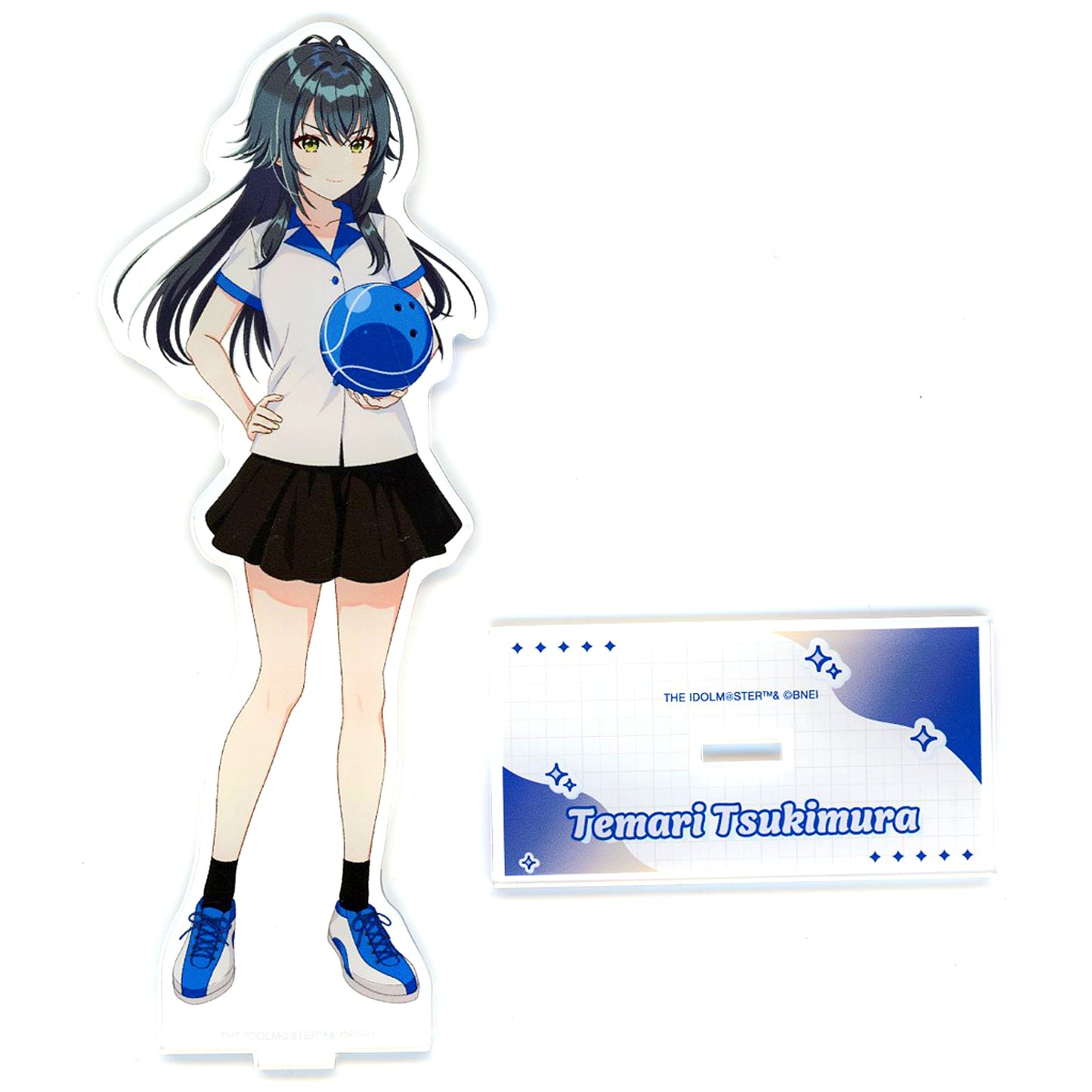 Temari Tsukimura Bowling Shirt Ver. Gakuen Idolmaster x Round1 Illustration BIG Acrylic Stand [USED]