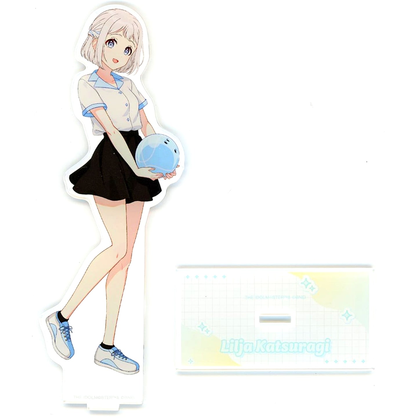 Lilja Katsuragi Gakuen Idolmaster ROUND1 Drawn Bowling Shirt ver. BIG Acrylic Stand [USED]