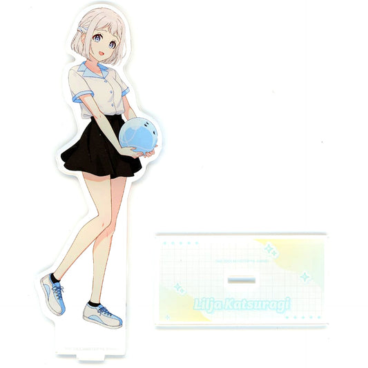 Lilja Katsuragi Gakuen Idolmaster ROUND1 Drawn Bowling Shirt ver. BIG Acrylic Stand [USED]