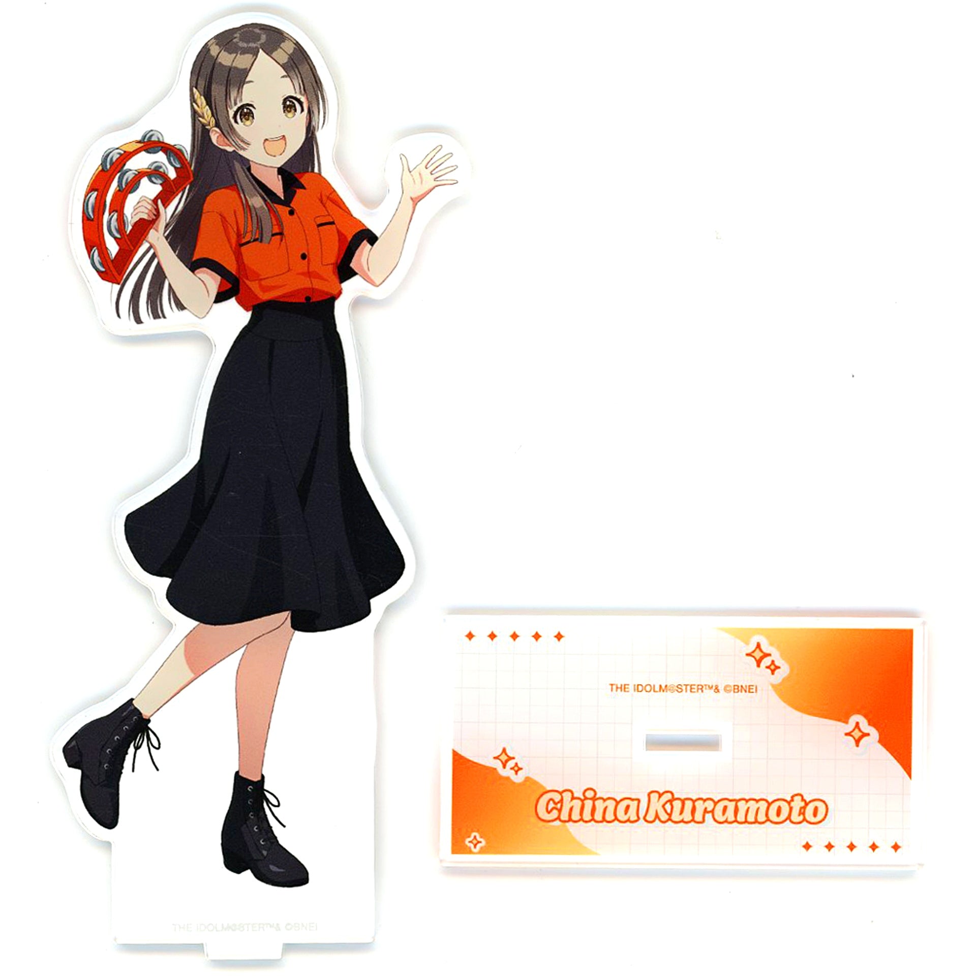China Kuramoto Illustration Bowling Shirt Ver. Gakuen Idolmaster x ROUND1 BIG Acrylic Stand [USED]