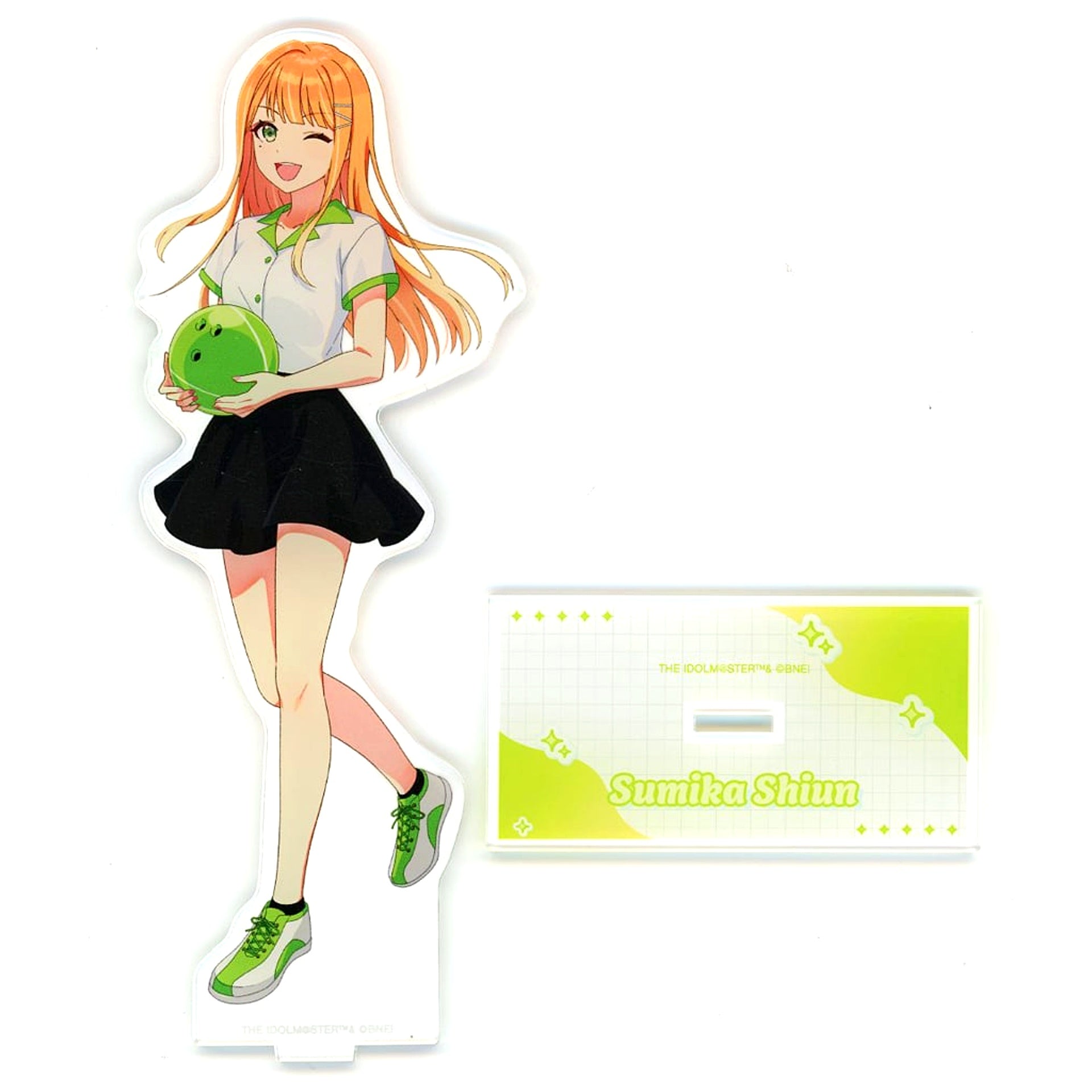 Sumika Shiun Gakuen Idolmaster Big Acrylic Stand Drawn Bowling Shirt Ver. Round1 [USED]