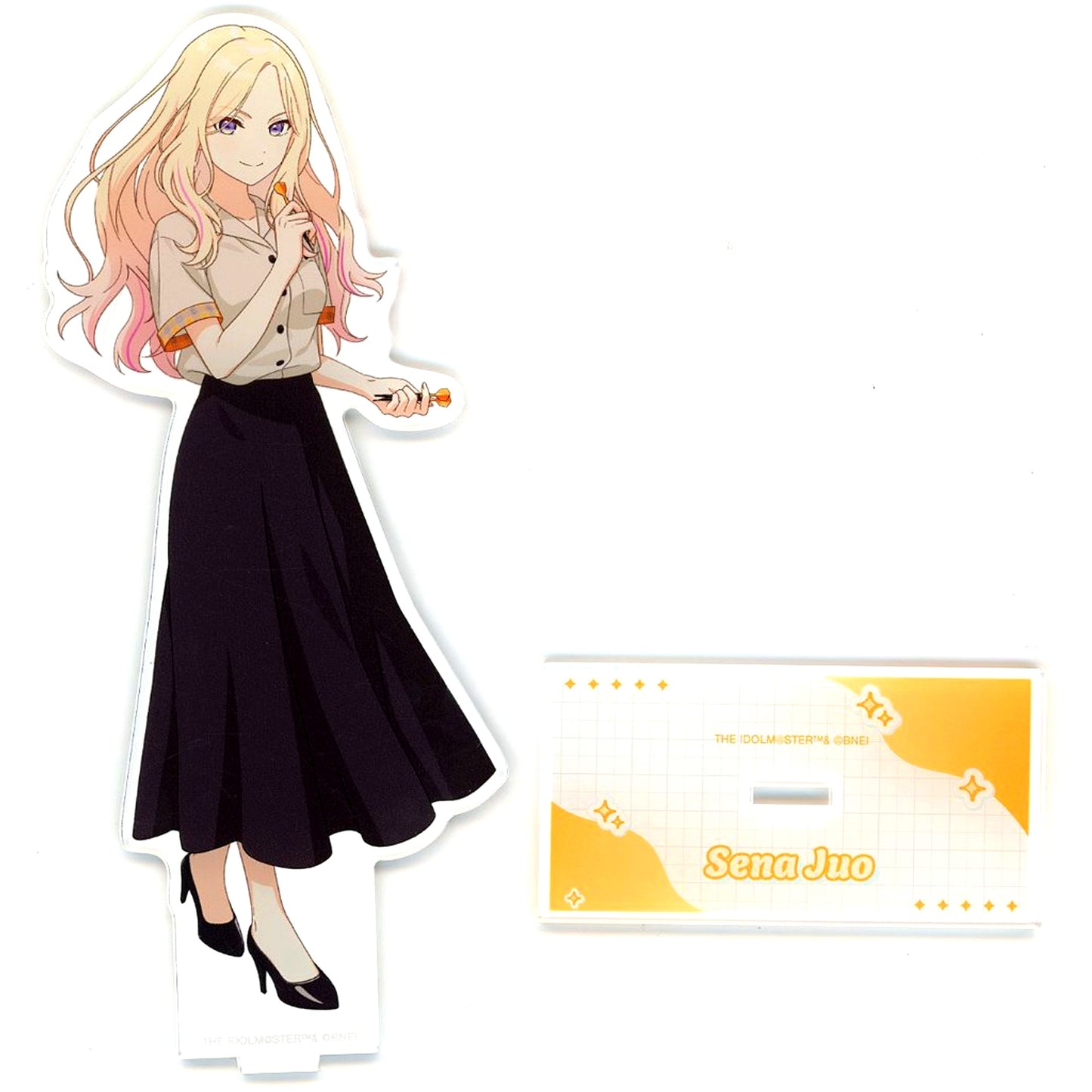 Sena Juo Gakuen Idolmaster Big Acrylic Stand Drawn Bowling Shirt Ver. Round1 [USED]