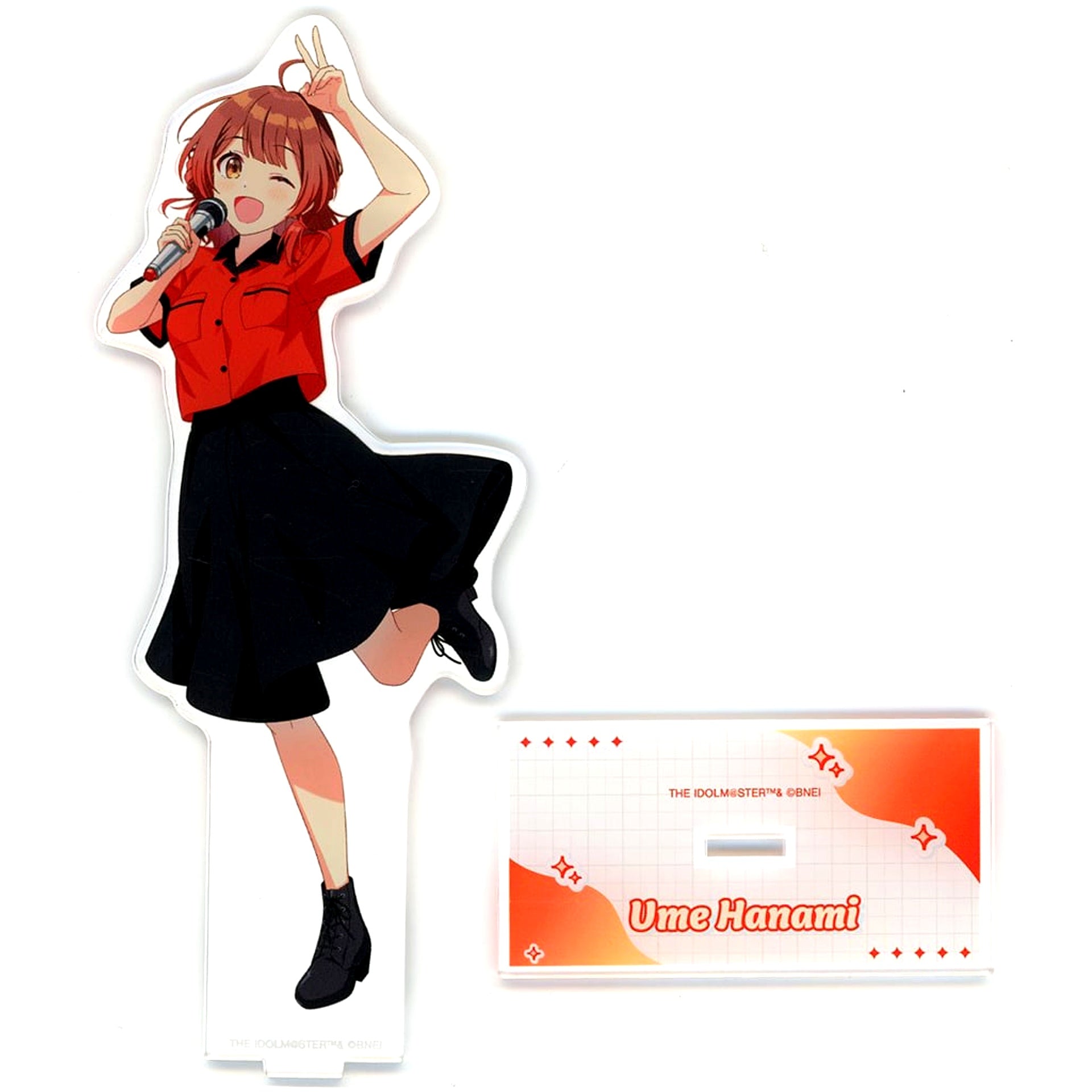 Ume Hanami Gakuen Idolmaster Big Acrylic Stand Drawn Bowling Shirt Ver. Round1 [USED]