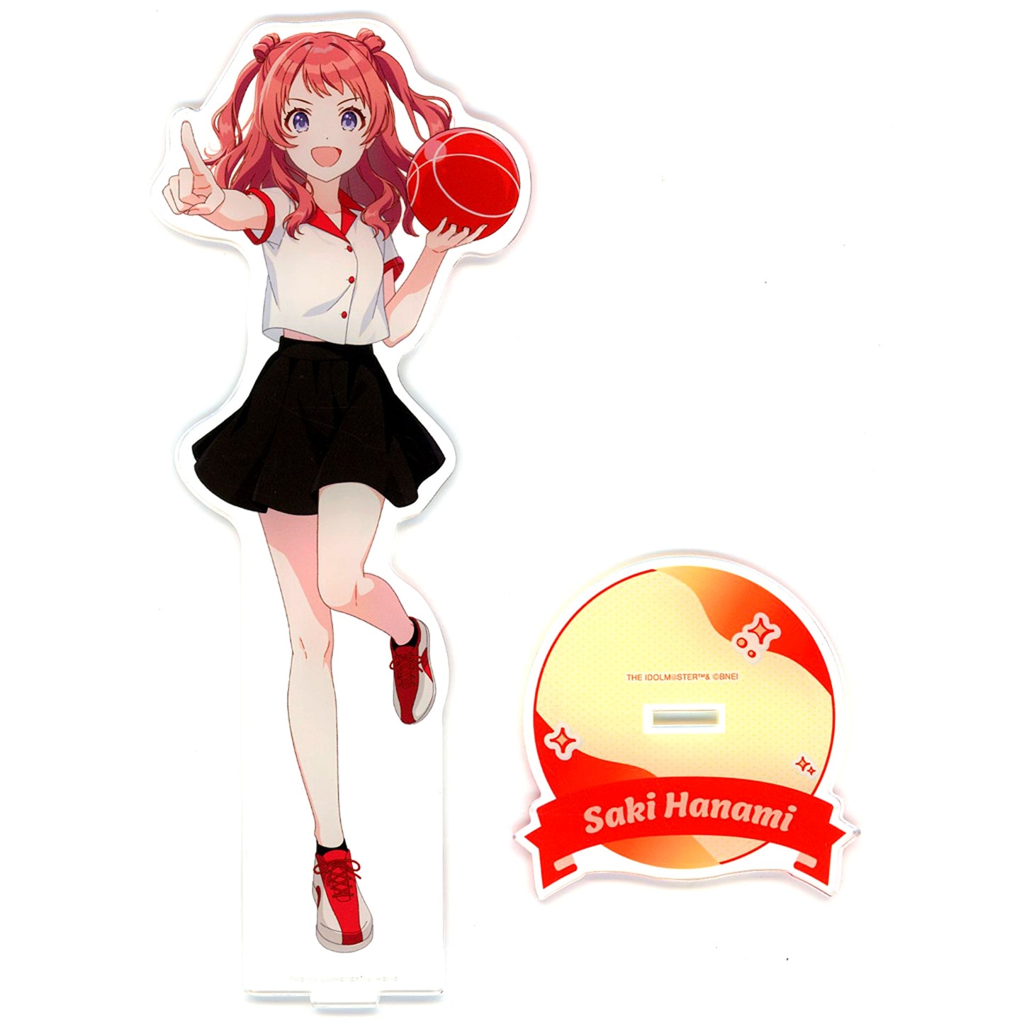 Saki Hanami Illustration Bowling Shirt Ver. Gakuen Idolmaster ROUND1 Extra Large Acrylic Stand [USED]