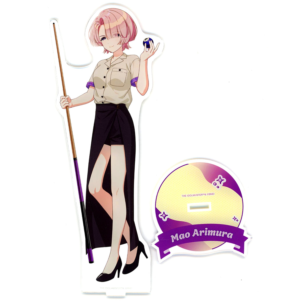 Mao Arimura Illustration Bowling Shirt Ver. Gakuen Idolmaster ROUND1 Extra Large Acrylic Stand [USED]