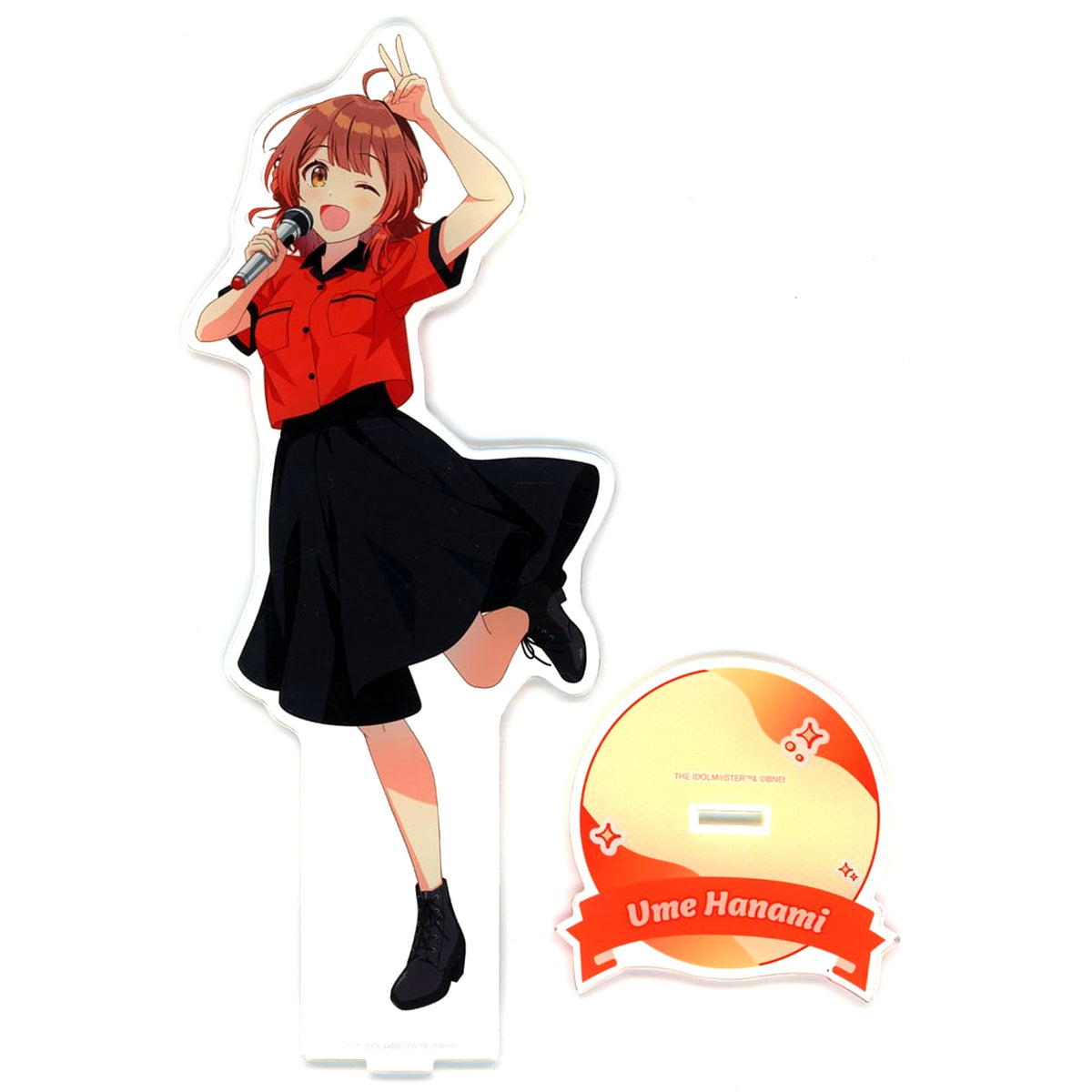 Ume Hanami Illustration Bowling Shirt Ver. Gakuen Idolmaster x ROUND1 Extra Large Acrylic Stand [USED]