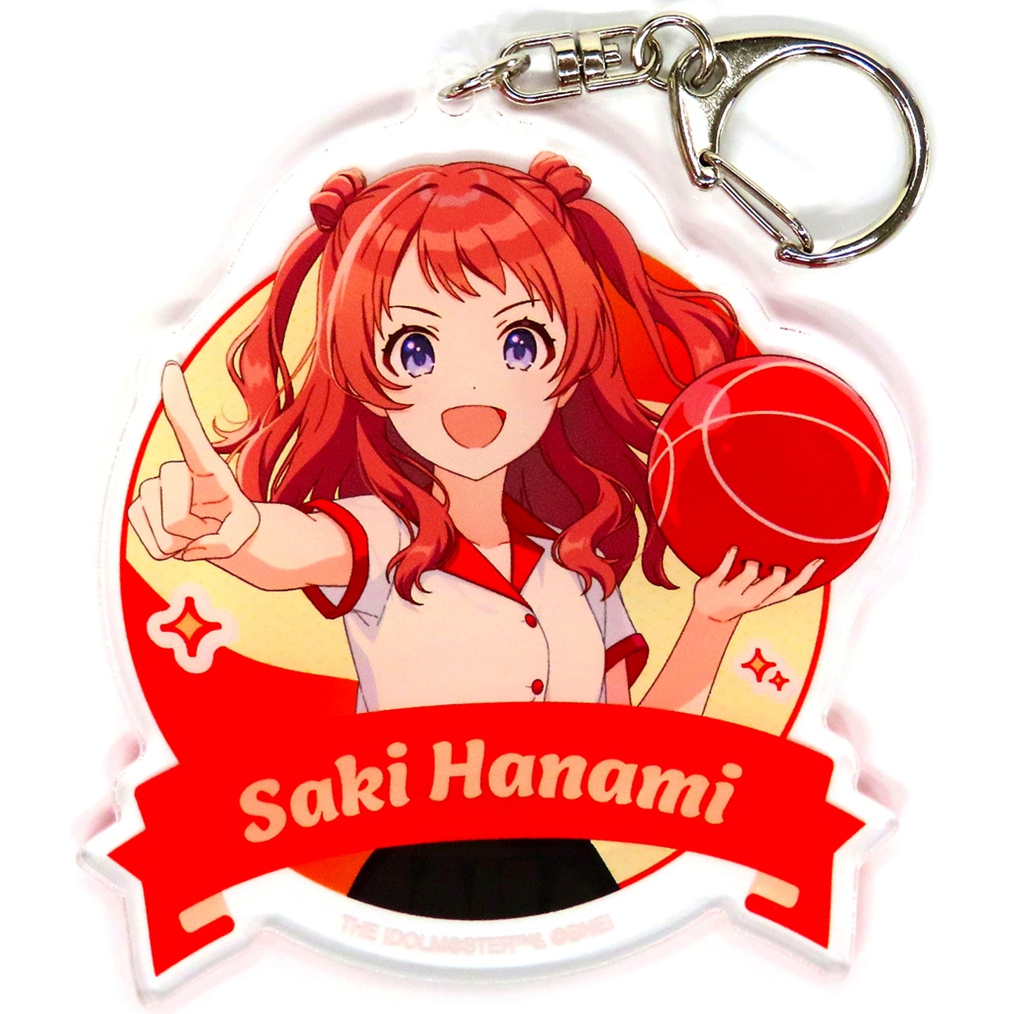 Saki Hanami Gakuen Idolmaster Big Acrylic Keychain Bowling Shirt Ver. Gakuen Idolmaster x ROUND1 [USED]