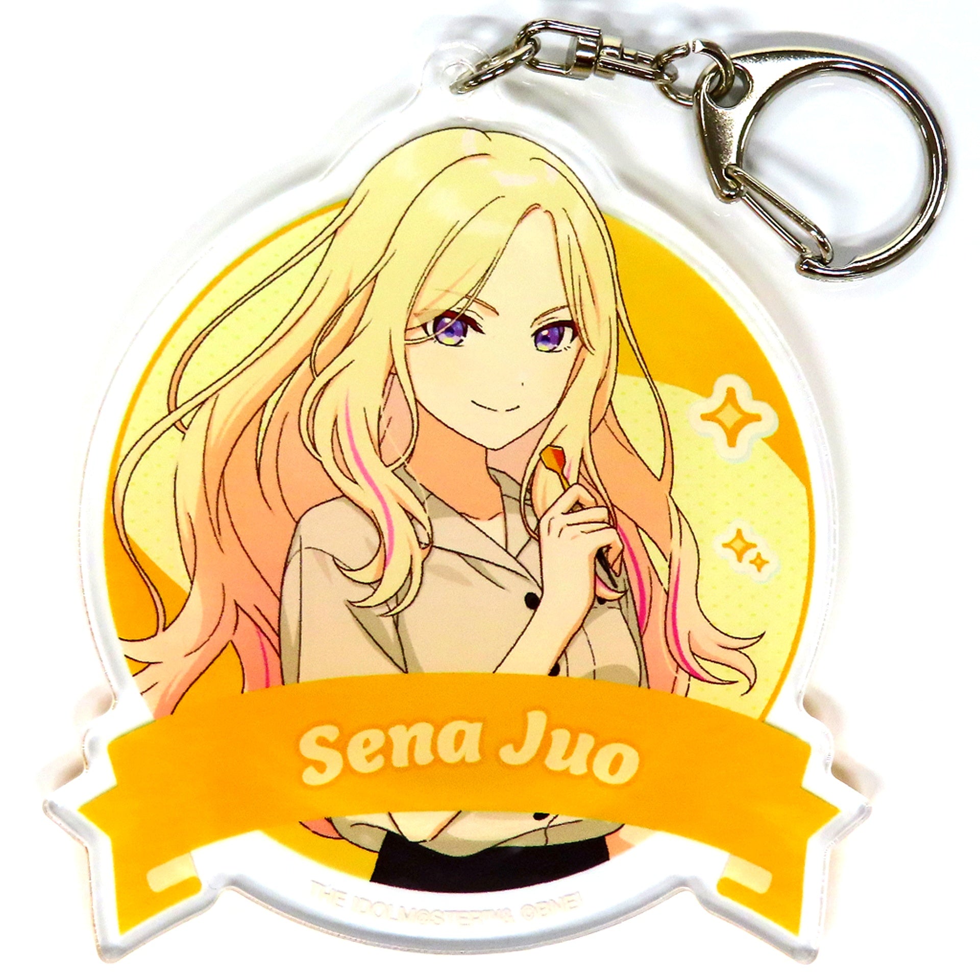Sena Juo Gakuen Idolmaster Big Acrylic Keychain Bowling Shirt Ver. Gakuen Idolmaster x ROUND1 [USED]