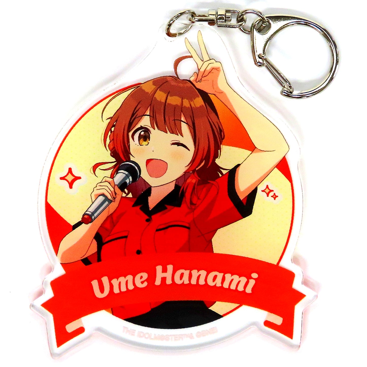 Ume Hanami Gakuen Idolmaster Big Acrylic Keychain Bowling Shirt Ver. Gakuen Idolmaster x ROUND1 [USED]