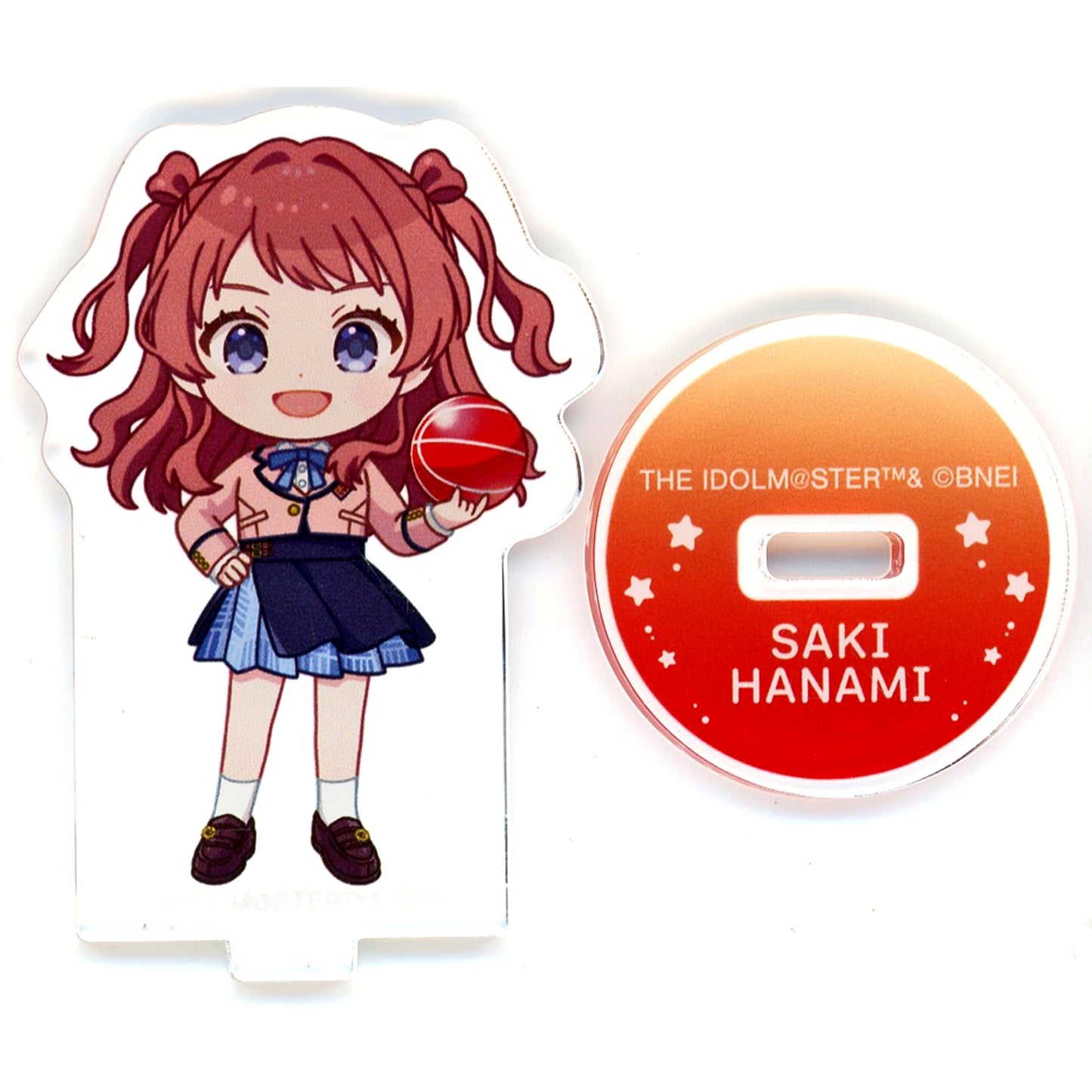Saki Hanami Trading Chibi Character After School Outing Ver. Acrylic Stand Gakuen Idolmaster x ROUND1 [USED]