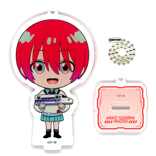 Amate Yuzuriha JR Tokai Oshi Tabi x Gundam Series Journey with Gundam Vol. 3 Mobile Suit Gundam GQuuuuuuX Mini Character Trading Acrylic Stand Keychain [USED]