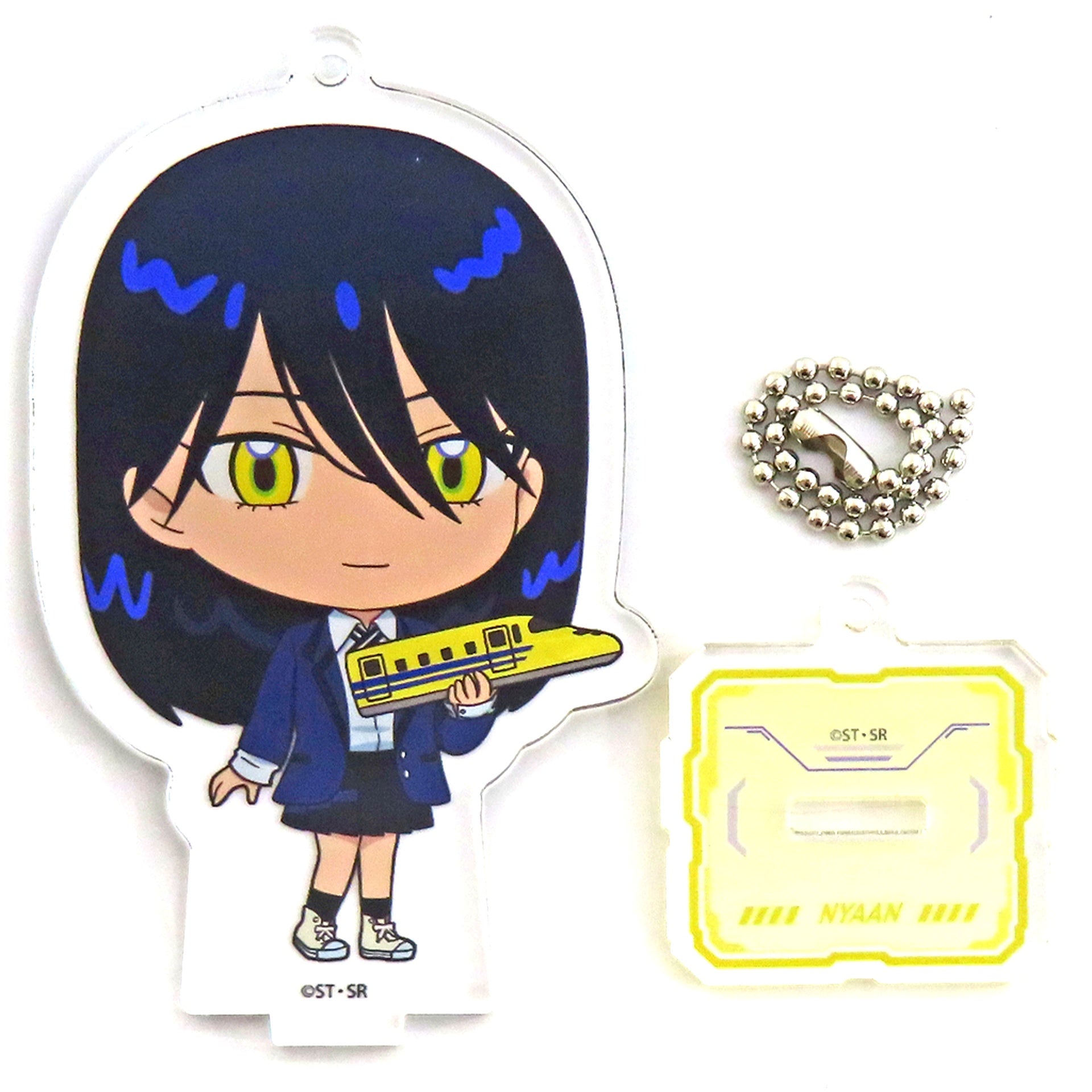 Nyaan JR Tokai Oshitabi x Gundam Series Journey with Gundam Vol.3 Mobile Suit Gundam GQuuuuuuX Mini Chara Trading Acrylic Stand Keychain [USED]