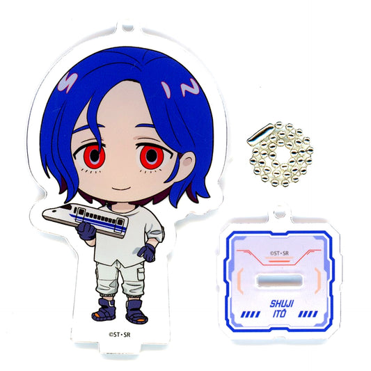 Shuji Ito Mobile Suit Gundam The Witch from Mercury Mini Chibi Trading Acrylic Stand Keychain JR Central Oshitabi Journey with Gundam Vol.3 [USED]