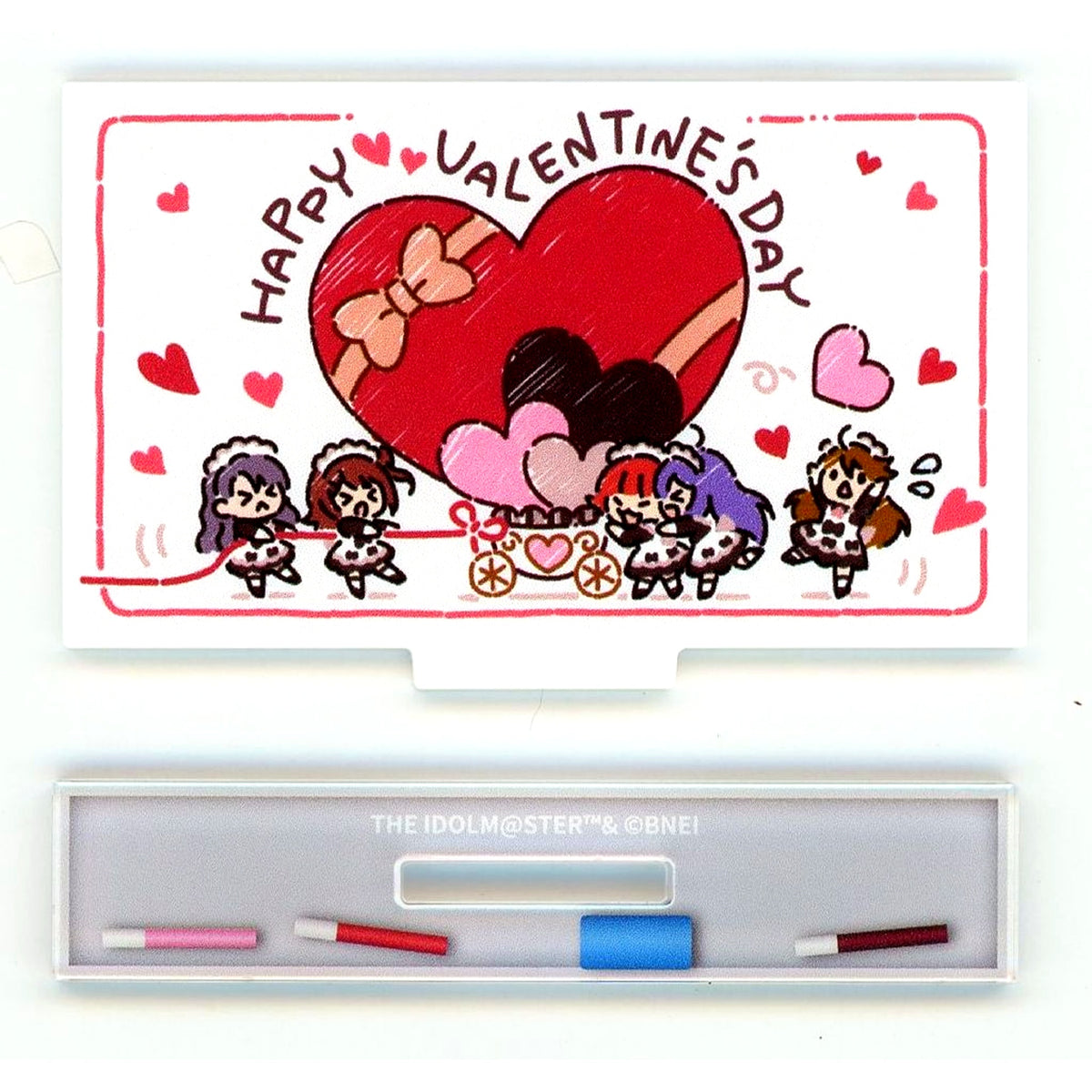 Valentine's Day World Wide Meal Million Ancient THE IDOLM@STER Million Live! x STELLAMAP CAFE Trading Whiteboard Acrylic Stand 2022 Ver. [USED]