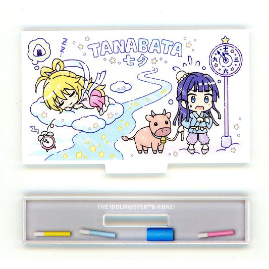 Tanabata World Wide Meal Million Ancient THE IDOLM@STER Million Live! x STELLAMAP CAFE Trading Whiteboard Acrylic Stand 2023 Ver. [USED]