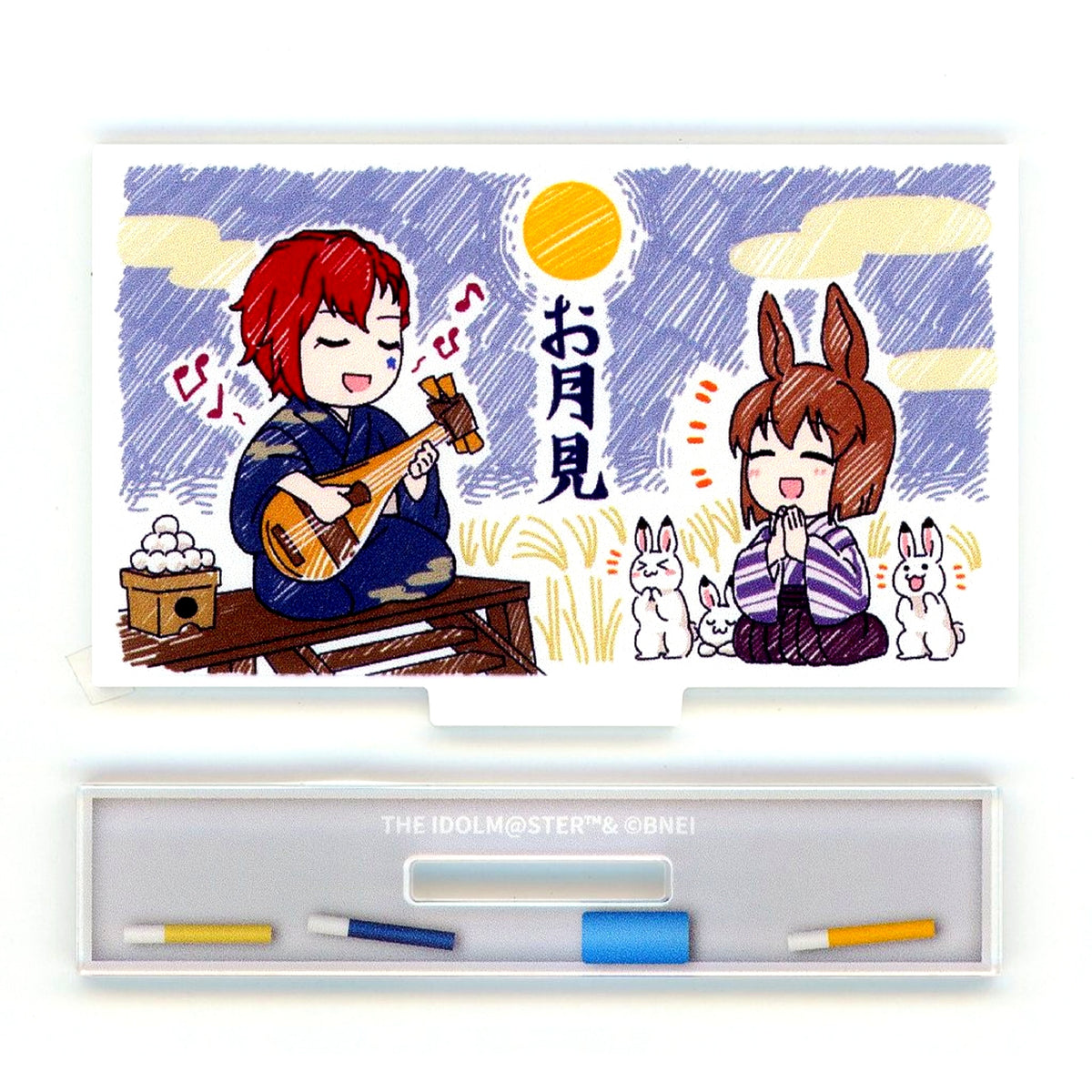 Moon Viewing World Wide Meal Million Ancient THE IDOLM@STER Million Live! x STELLAMAP CAFE Trading Whiteboard Acrylic Stand 2023 Ver. [USED]