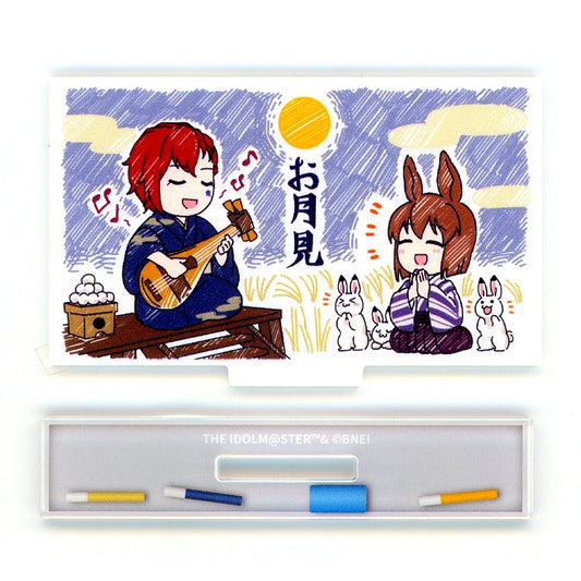 Moon Viewing World Wide Meal Million Ancient THE IDOLM@STER Million Live! x STELLAMAP CAFE Trading Whiteboard Acrylic Stand 2023 Ver. [USED]