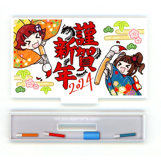 New Year World Wide Meal Million Ancient THE IDOLM@STER Million Live! x STELLAMAP CAFE Trading Whiteboard Acrylic Stand 2023 Ver. [USED]