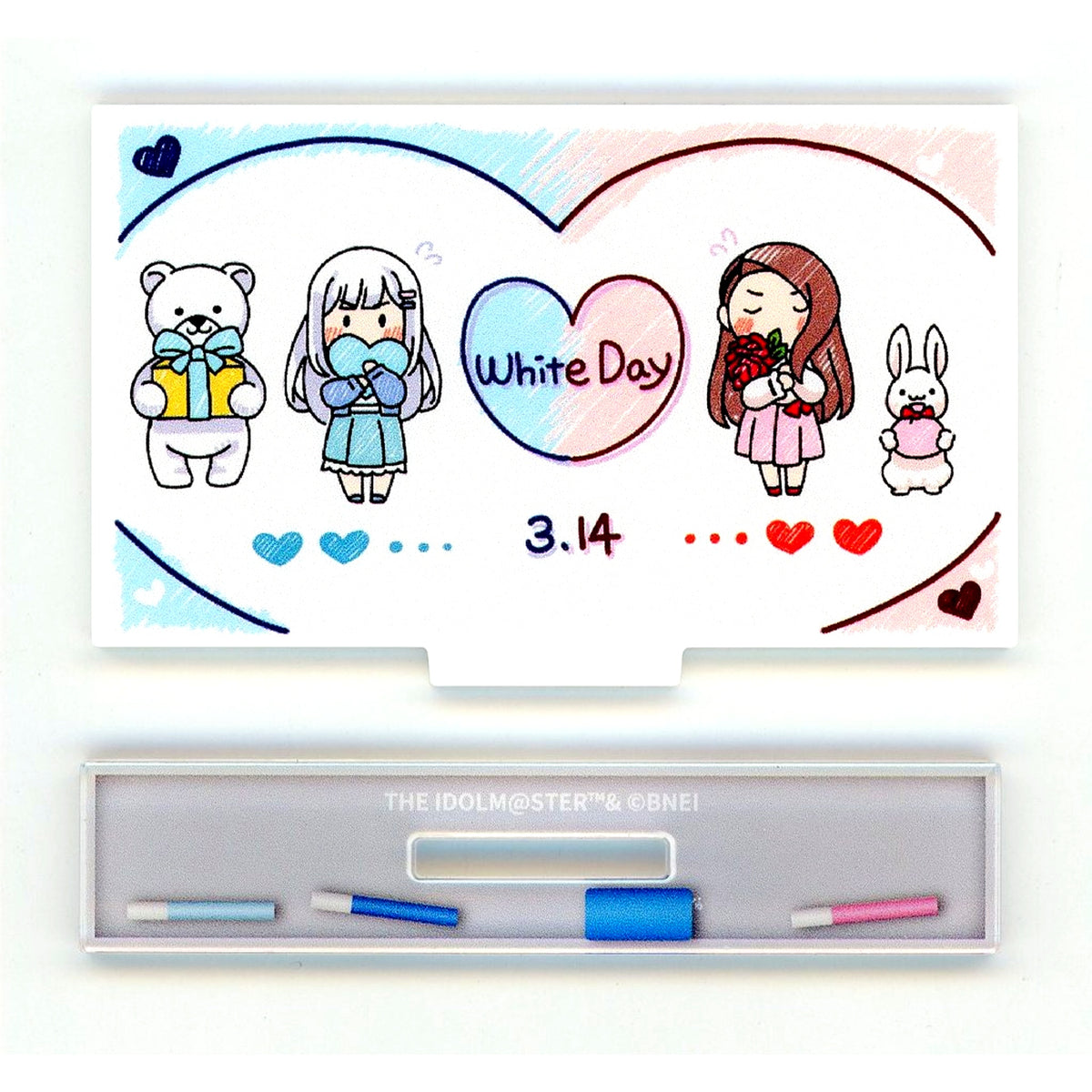 White Day World Wide Meal Million Ancient THE IDOLM@STER Million Live! x STELLAMAP CAFE Trading Whiteboard Acrylic Stand 2023 Ver. [USED]
