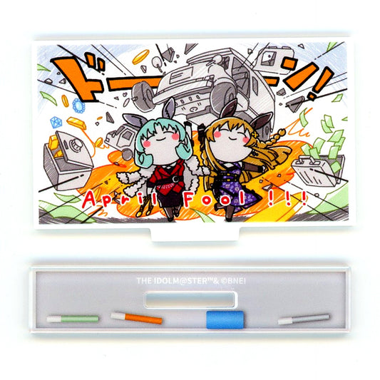 April Fools World Wide Meal Million Ancient THE IDOLM@STER Million Live! x STELLAMAP CAFE Trading Whiteboard Acrylic Stand 2023 Ver. [USED]