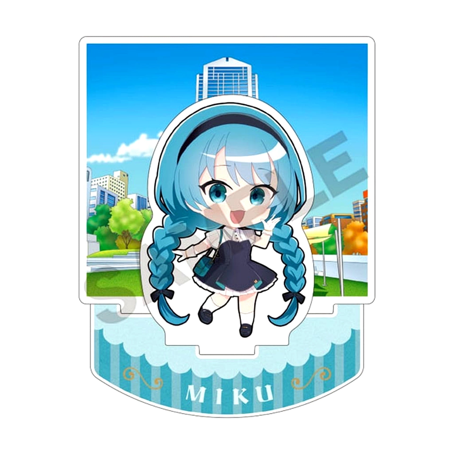 Hatsune Miku VOCALOID Retro Kobe 2025 One-Piece Dress Diorama Acrylic Stand [USED]