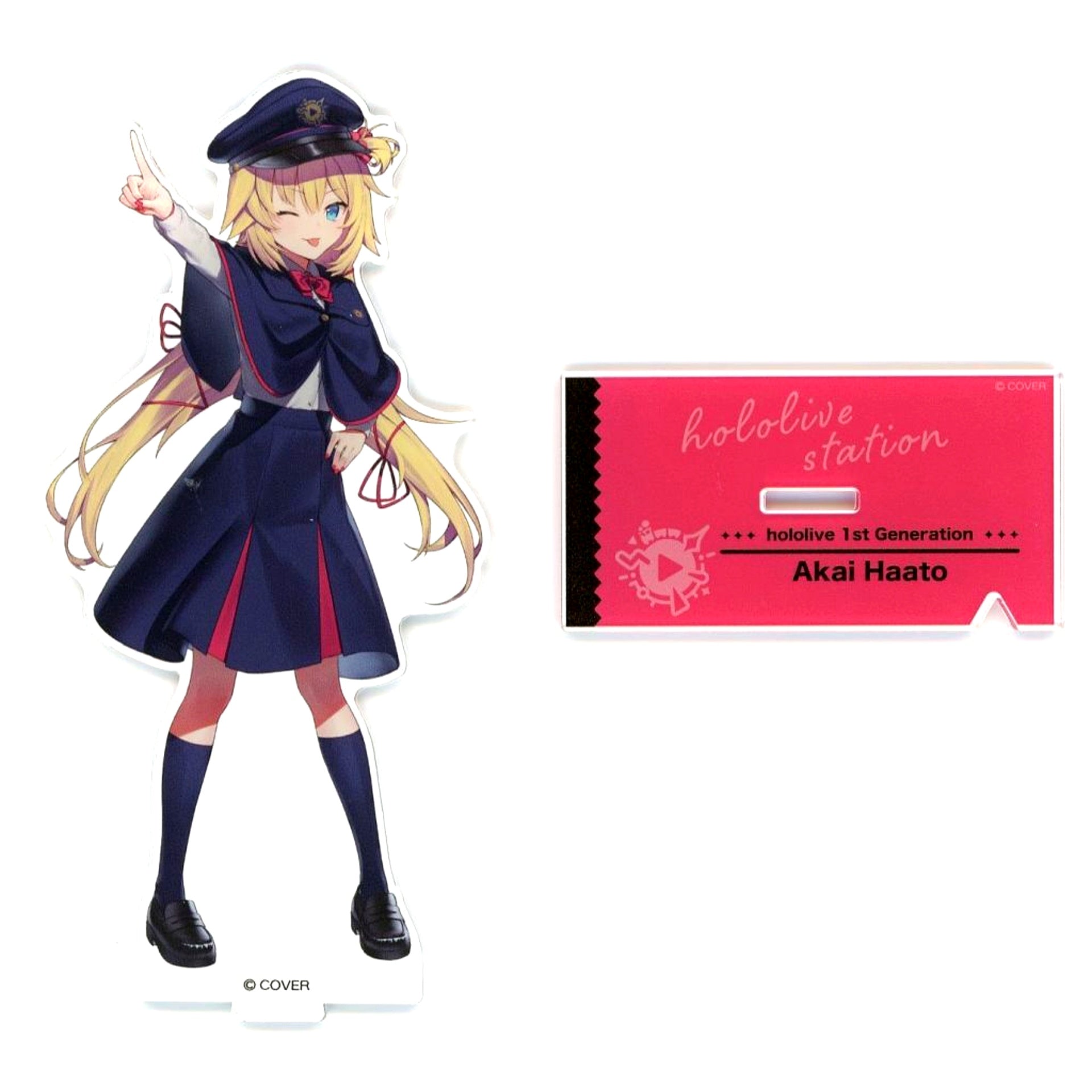 Akai Haato Acrylic Stand hololive Station Ver. Vol.4 Virtual YouTuber Hololive production official shop in Tokyo Station [USED]