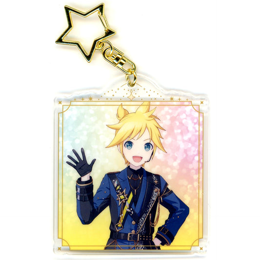 Hatsune Miku: Colorful Stage! X Ensemble Stars!! Len Kagamine Enthusiastic Idol Style Acrylic Keychain Collection Keychains [USED]
