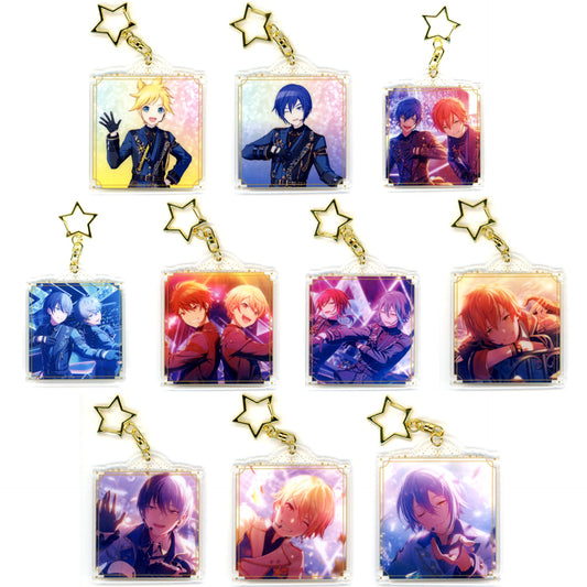 Hatsune Miku: Colorful Stage! X Ensemble Stars!! Len Kagamine & Others All 10 Types Set Acrylic Keychain Collection Keychains [USED]
