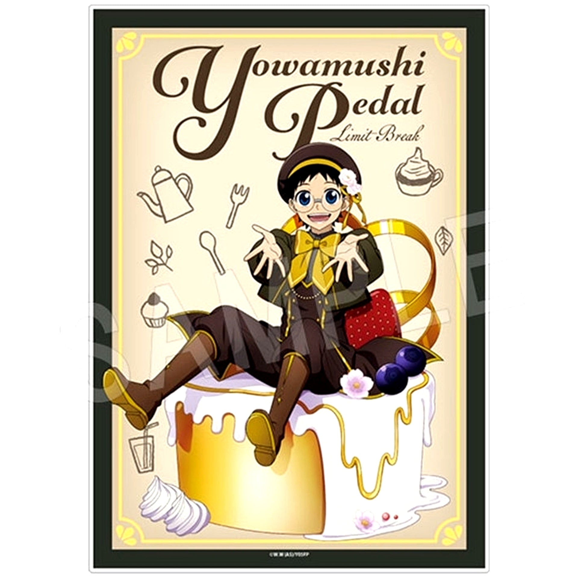 Sakamichi Onoda Menu Book Style Acrylic Art Panel Sweets Time Ver. Yowamushi Pedal Limit Break Chugaionline 2025 Summer Fair in Marui [USED]