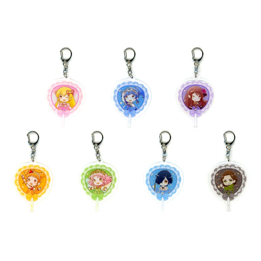 Set of 7 Aikatsu! Acrylic Keychain 06 GraffArt Illustration All Aikatsu! Dai Ishou Ten!! Stage Dress Collection in Yokohama Coast Goods [USED]